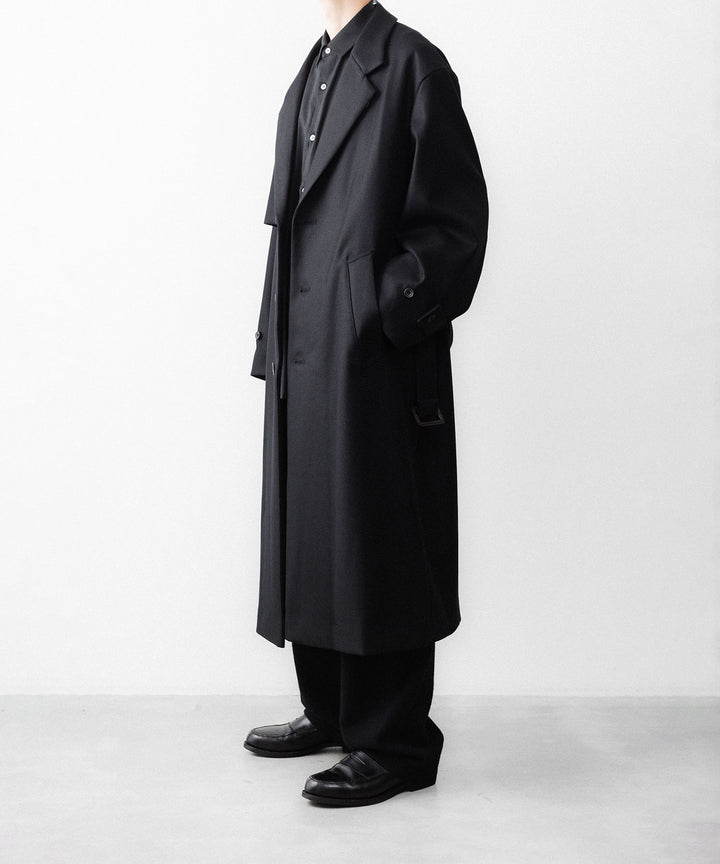 ssstein(シュタイン)のWOOL MELTON LAY CHESTER COAT - BLACKの公式通販サイトsession福岡セレクトショップ