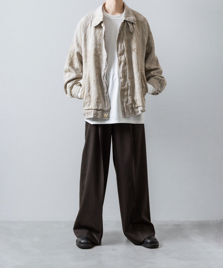 ssstein(シュタイン)のHEAVY LINEN HERRINGBONE ZIP JACKET - NATURALの公式通販サイトsession福岡セレクトショップ