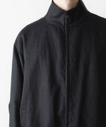 画像をギャラリービューアに読み込む, ssstein(シュタイン)の LIGHT LINEN SHIRRED LIGHT ZIP JACKET - BLACKの公式通販サイトsession福岡セレクトショップ
