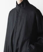 画像をギャラリービューアに読み込む, ssstein(シュタイン)の LIGHT LINEN SHIRRED LIGHT ZIP JACKET - BLACKの公式通販サイトsession福岡セレクトショップ
