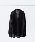 画像をギャラリービューアに読み込む, phebus フィーバス WOOL AMUNZEN SHIRTのBLACK 公式通販サイトsession福岡セレクトショップ
