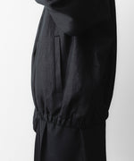 画像をギャラリービューアに読み込む, ssstein(シュタイン)の LIGHT LINEN SHIRRED LIGHT ZIP JACKET - BLACKの公式通販サイトsession福岡セレクトショップ
