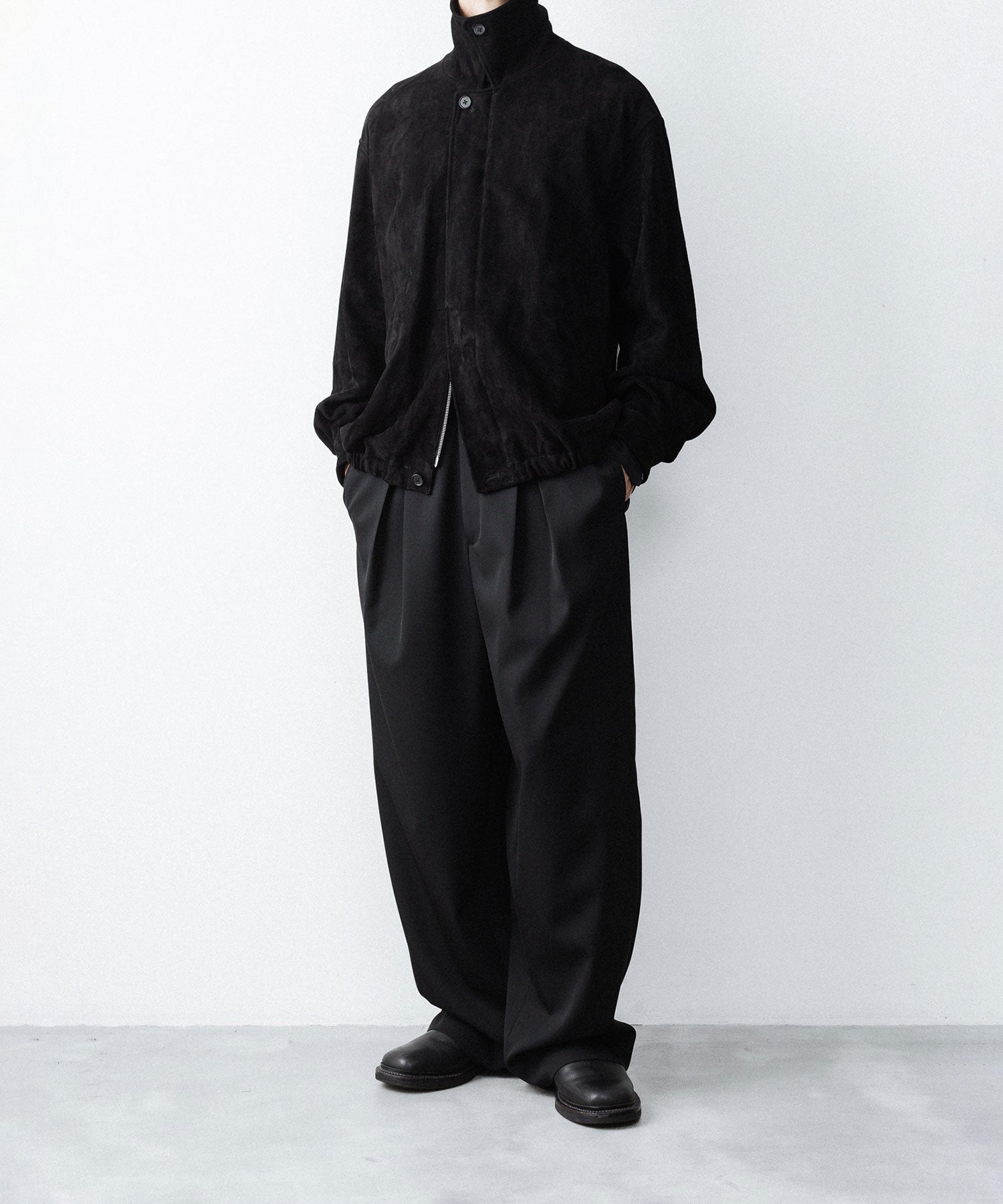 ssstein / シュタイン】GOAT SUEDE ZIP JACKET - BLACK | 公式通販