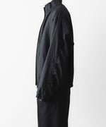 画像をギャラリービューアに読み込む, ssstein(シュタイン)の LIGHT LINEN SHIRRED LIGHT ZIP JACKET - BLACKの公式通販サイトsession福岡セレクトショップ
