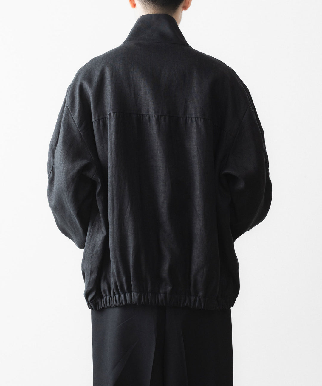 ssstein(シュタイン)の LIGHT LINEN SHIRRED LIGHT ZIP JACKET - BLACKの公式通販サイトsession福岡セレクトショップ