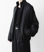 画像をギャラリービューアに読み込む, ssstein(シュタイン)の LIGHT LINEN SHIRRED LIGHT ZIP JACKET - BLACKの公式通販サイトsession福岡セレクトショップ

