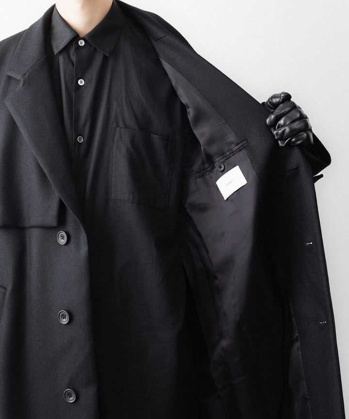 ssstein(シュタイン)のWOOL MELTON LAY CHESTER COAT - BLACKの公式通販サイトsession福岡セレクトショップ