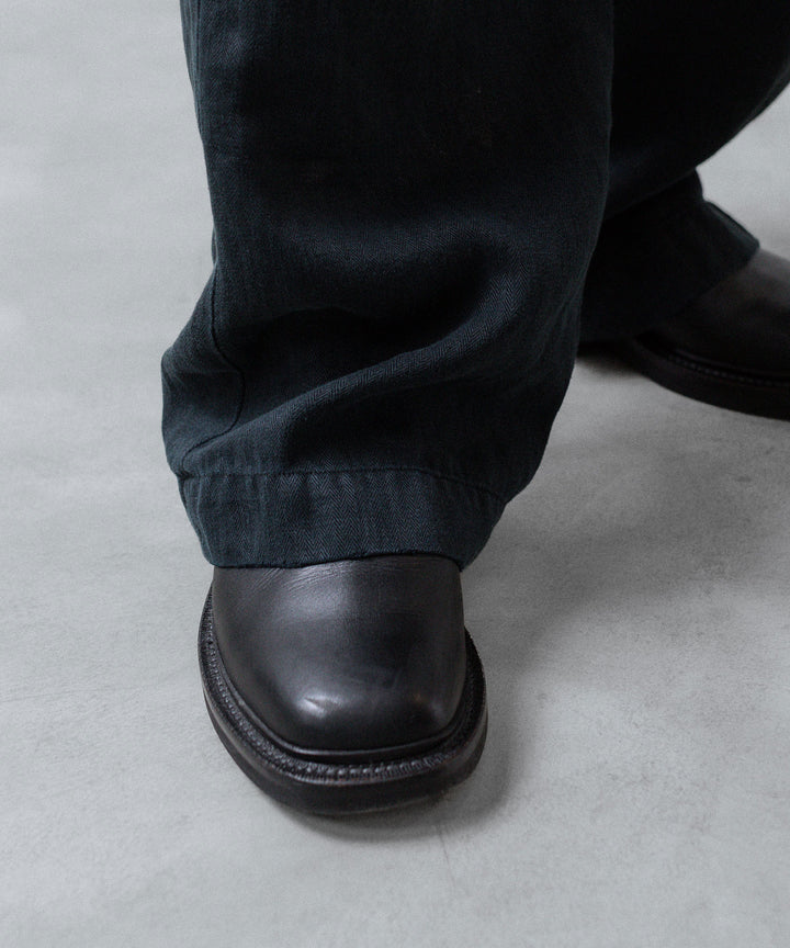 ssstein(シュタイン)のHEAVY LINEN HERRINGBONE WIDE EASY TROUSERS - BLACKの公式通販サイトsession福岡セレクトショップ