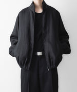画像をギャラリービューアに読み込む, ssstein(シュタイン)の LIGHT LINEN SHIRRED LIGHT ZIP JACKET - BLACKの公式通販サイトsession福岡セレクトショップ
