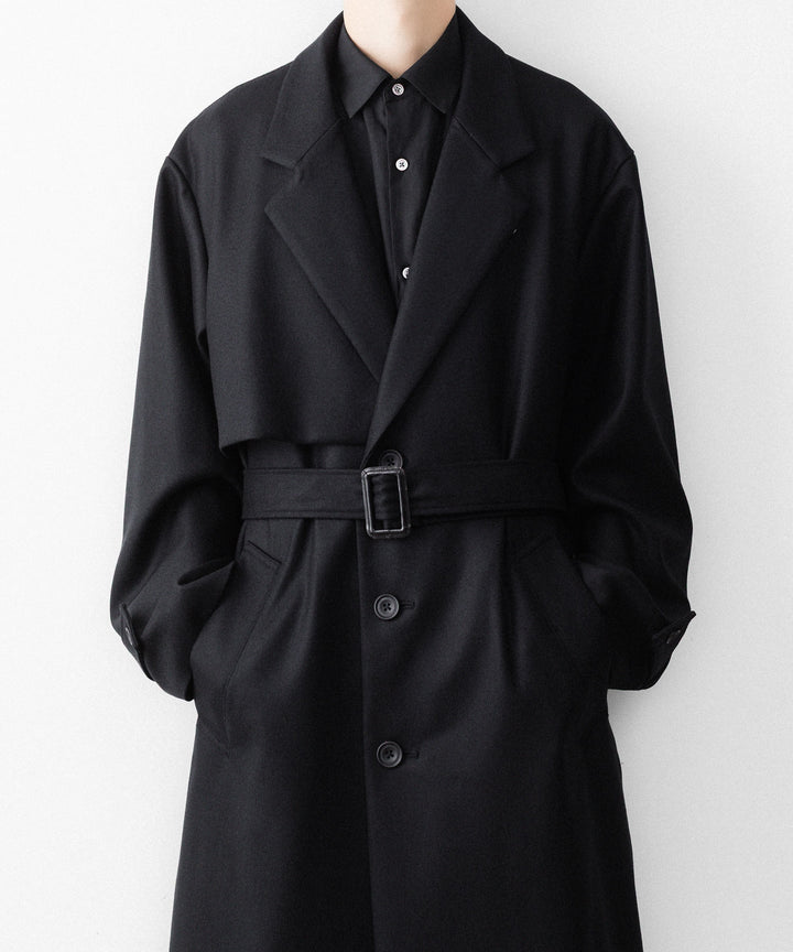 ssstein(シュタイン)のWOOL MELTON LAY CHESTER COAT - BLACKの公式通販サイトsession福岡セレクトショップ