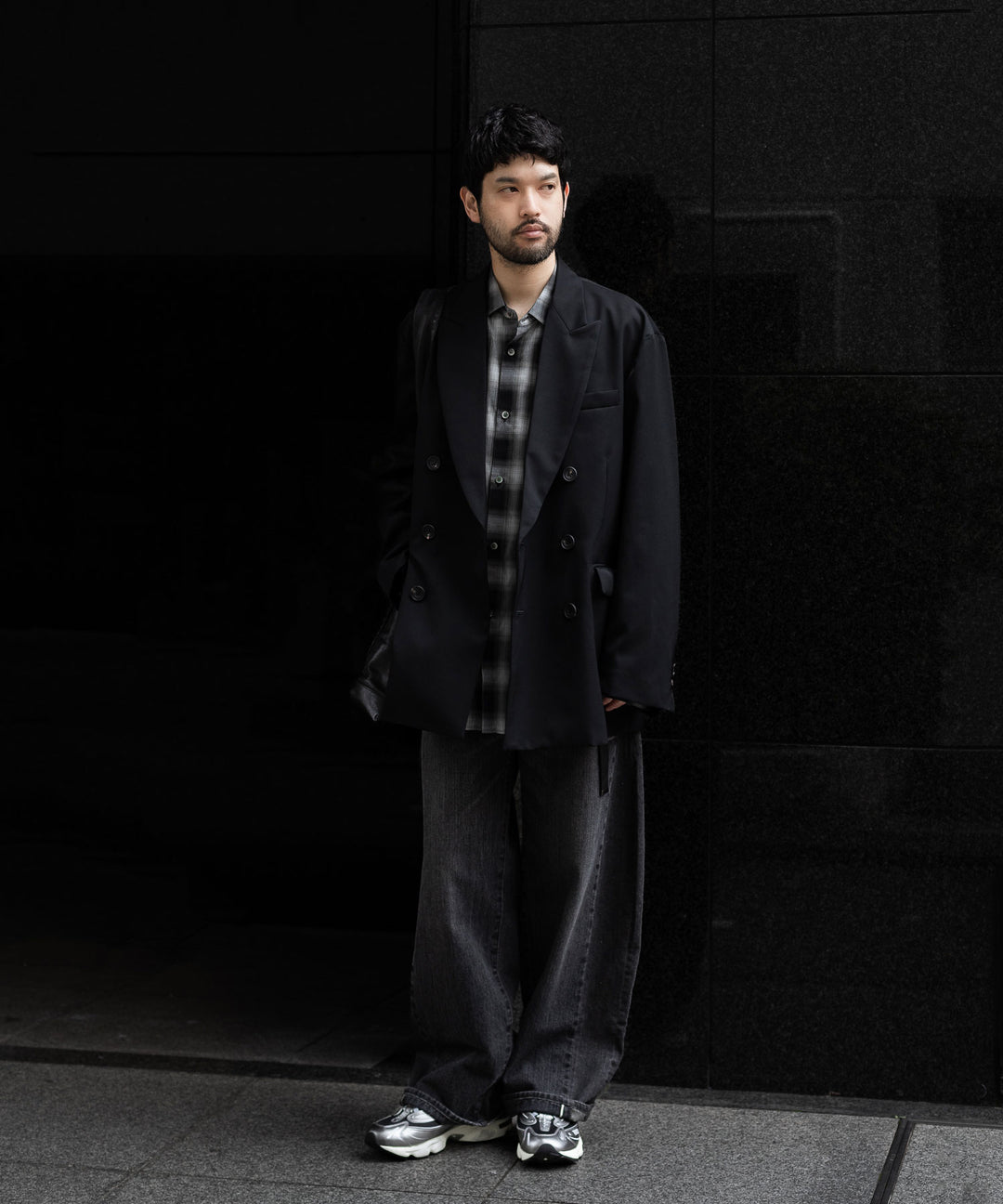ssstein(シュタイン)の24AWコレクション OVERSIZED DOWN PAT SHIRT - BLACK OMBRE 公式通販サイトsession福岡セレクトショップ