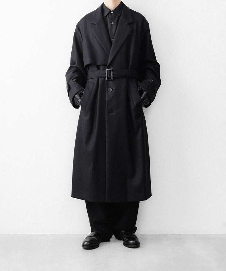 ssstein(シュタイン)のWOOL MELTON LAY CHESTER COAT - BLACKの公式通販サイトsession福岡セレクトショップ