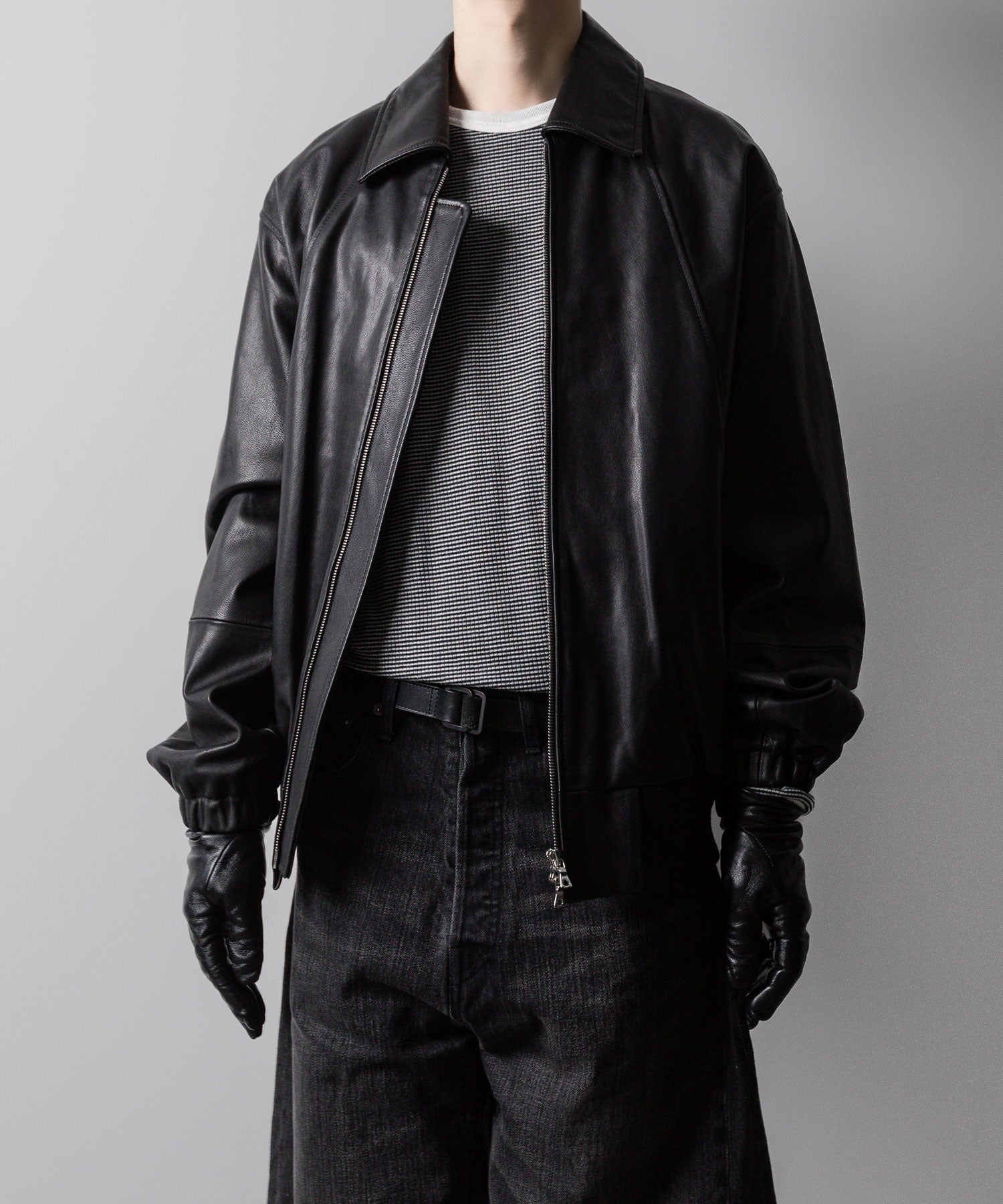 ssstein(シュタイン)の24AWコレクション LEATHER ZIP SHORT JACKET - BLACK 公式通販サイトsession福岡セレクトショップ