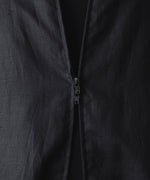 画像をギャラリービューアに読み込む, ssstein(シュタイン)の LIGHT LINEN SHIRRED LIGHT ZIP JACKET - BLACKの公式通販サイトsession福岡セレクトショップ
