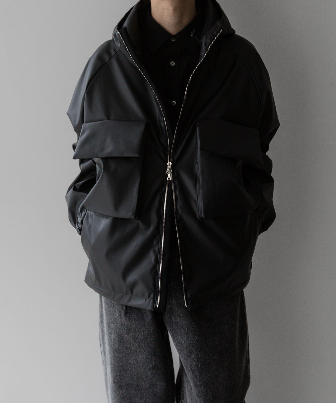 stein(シュタイン)の24SSコレクションCHEMICAL BLEACHED DENIM JEANSのBLACK