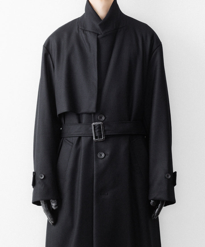ssstein(シュタイン)のWOOL MELTON LAY CHESTER COAT - BLACKの公式通販サイトsession福岡セレクトショップ