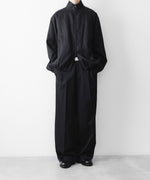 画像をギャラリービューアに読み込む, ssstein(シュタイン)の LIGHT LINEN SHIRRED LIGHT ZIP JACKET - BLACKの公式通販サイトsession福岡セレクトショップ
