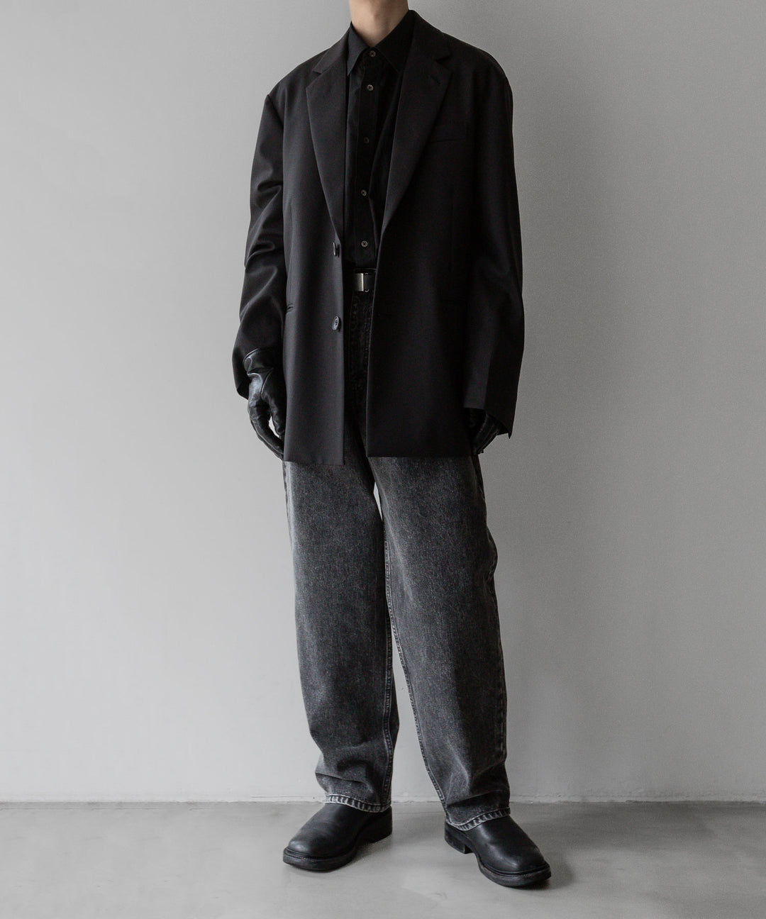 stein(シュタイン)の24SSコレクションOVERSIZED SINGLE BREASTED JACKETのDARK CHARCOAL
