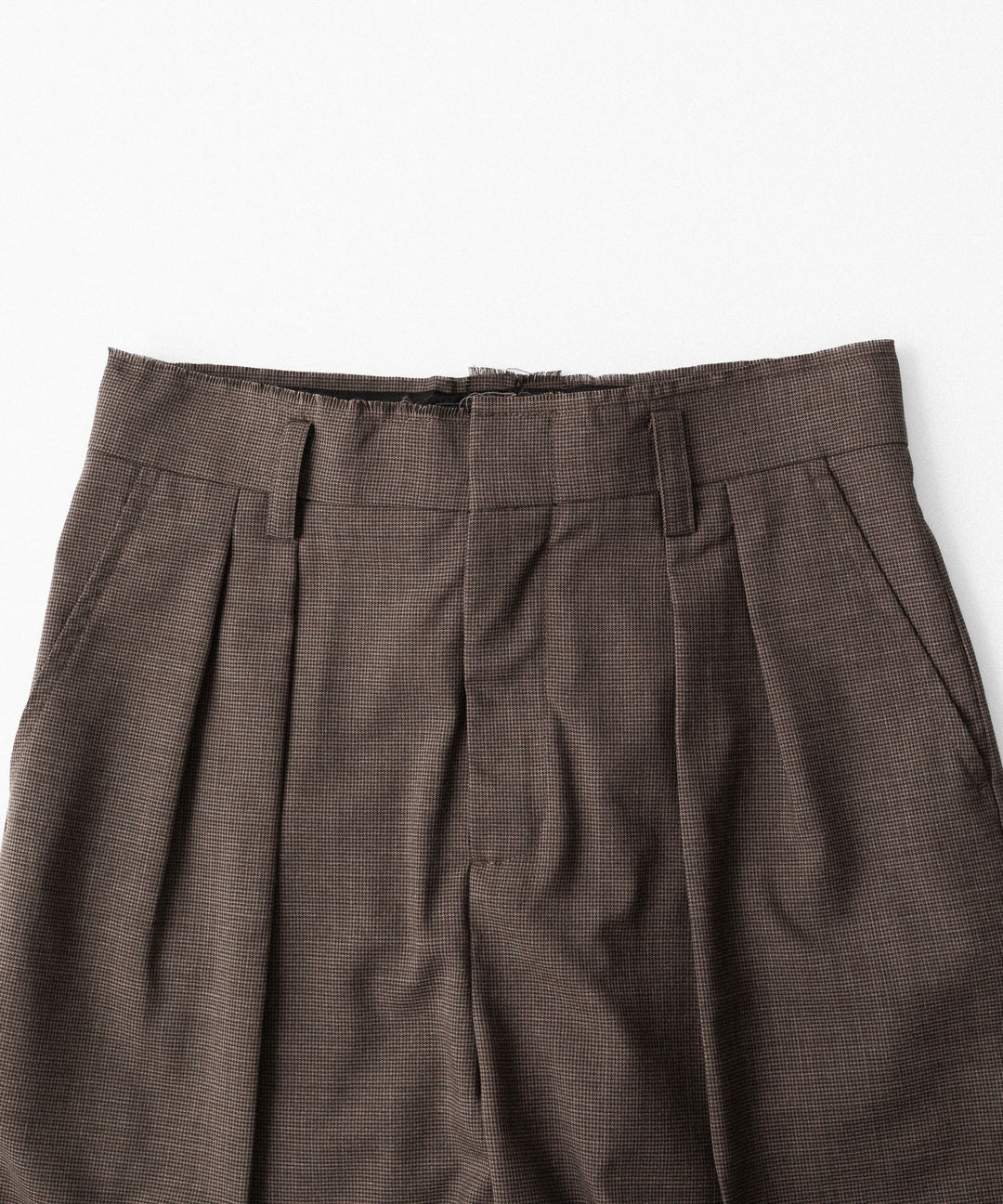 CODA -コーダのBROWN CHECKED WOOL INVERTED TUCKS SLACKのBROWN CHECKED公式通販サイトsession福岡セレクトショップ
