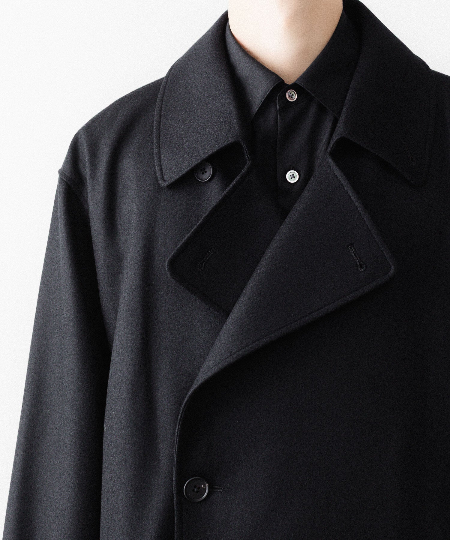 ssstein / シュタイン】WOOL MELTON OVERSIZED DOUBLE BREASTED COAT