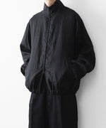 画像をギャラリービューアに読み込む, ssstein(シュタイン)の LIGHT LINEN SHIRRED LIGHT ZIP JACKET - BLACKの公式通販サイトsession福岡セレクトショップ
