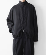 画像をギャラリービューアに読み込む, ssstein(シュタイン)の LIGHT LINEN SHIRRED LIGHT ZIP JACKET - BLACKの公式通販サイトsession福岡セレクトショップ

