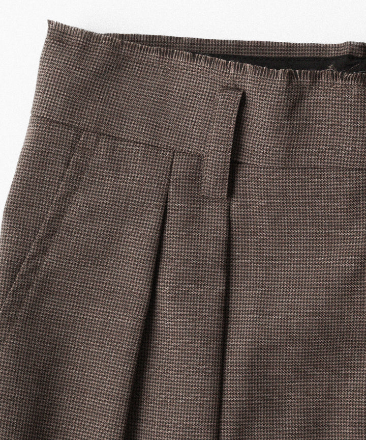 CODA -コーダのBROWN CHECKED WOOL INVERTED TUCKS SLACKのBROWN CHECKED公式通販サイトsession福岡セレクトショップ