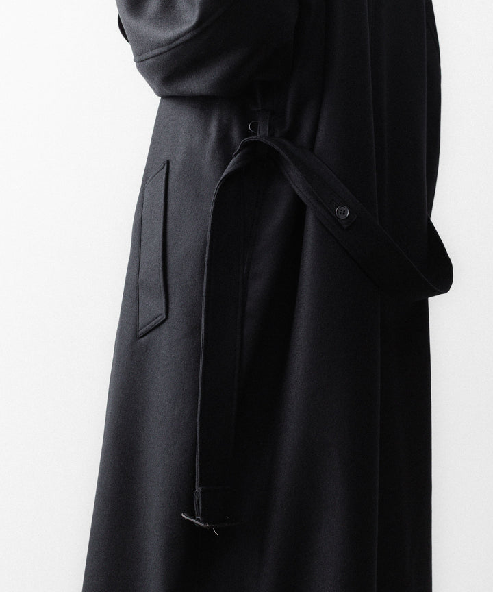 ssstein(シュタイン)のWOOL MELTON OVERSIZED DOUBLE BREASTED COAT - BLACKの公式通販サイトsession福岡セレクトショップ