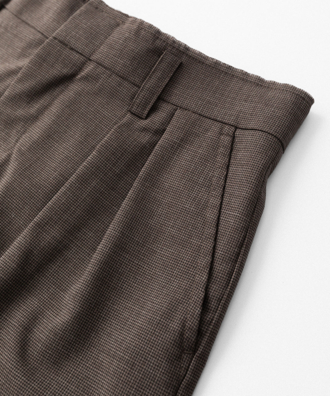 CODA -コーダのBROWN CHECKED WOOL INVERTED TUCKS SLACKのBROWN CHECKED公式通販サイトsession福岡セレクトショップ