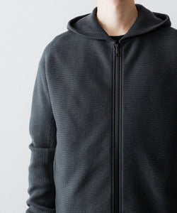 トップス OPPOSE DUALITY Zip up hoodie BLACK OPPOSE DUALITY / オポーズデュアリティ】ZIP UP RIB HOODIE - BLACK