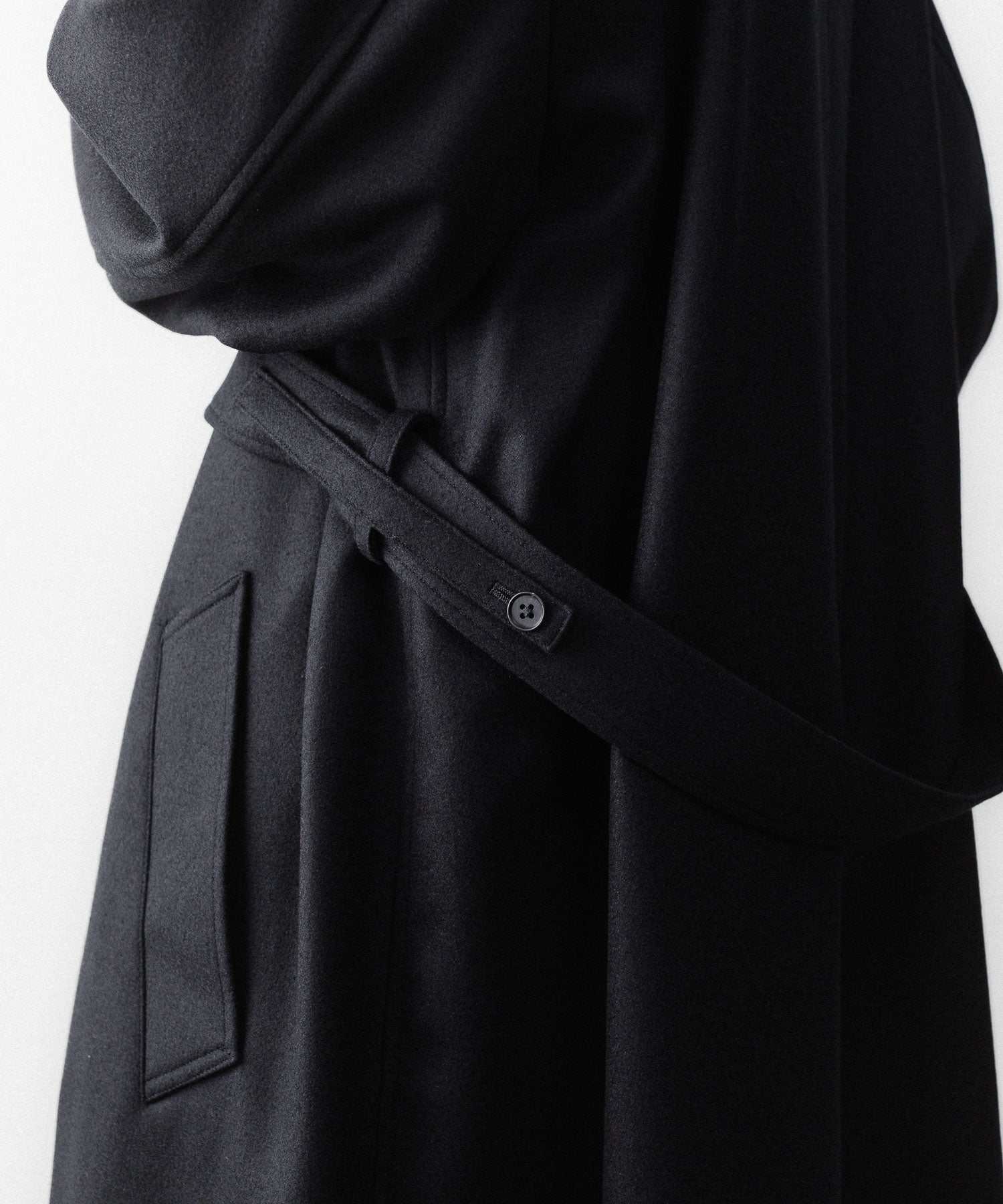 ssstein / シュタイン】WOOL MELTON OVERSIZED DOUBLE BREASTED COAT