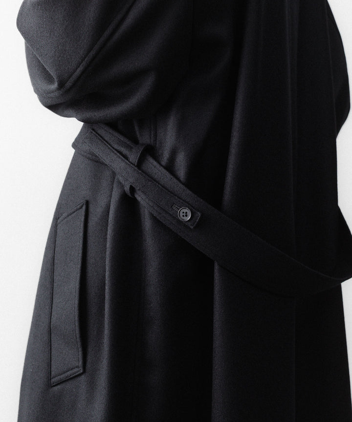 ssstein(シュタイン)のWOOL MELTON OVERSIZED DOUBLE BREASTED COAT - BLACKの公式通販サイトsession福岡セレクトショップ