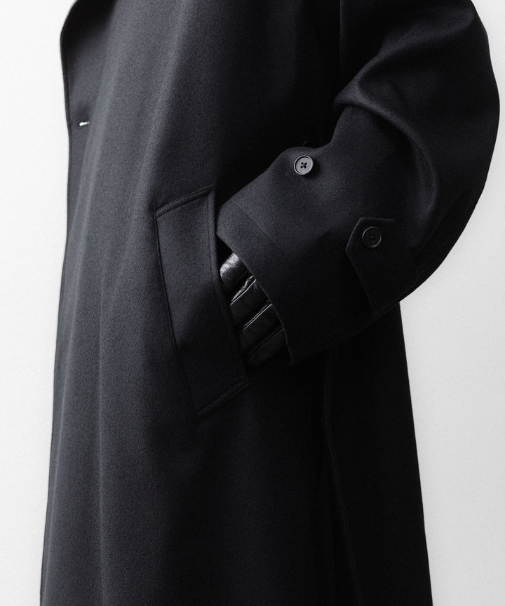 ssstein(シュタイン)のWOOL MELTON OVERSIZED DOUBLE BREASTED COAT - BLACKの公式通販サイトsession福岡セレクトショップ