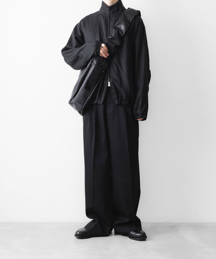 ssstein(シュタイン)のGOAT LEATHER SHIRRING HANDLE SHOULDER BAG - BLACKの公式通販サイトsession福岡セレクトショップ