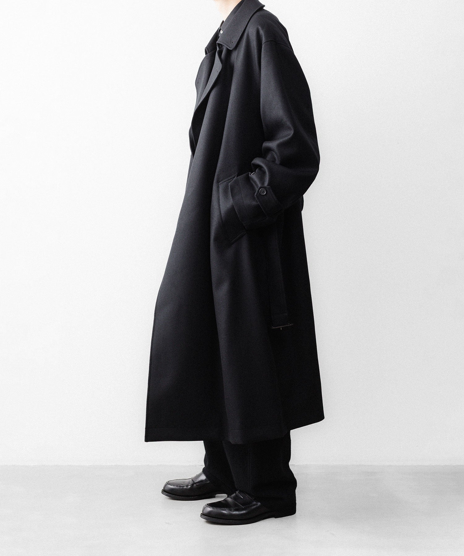ssstein / シュタイン】WOOL MELTON OVERSIZED DOUBLE BREASTED COAT