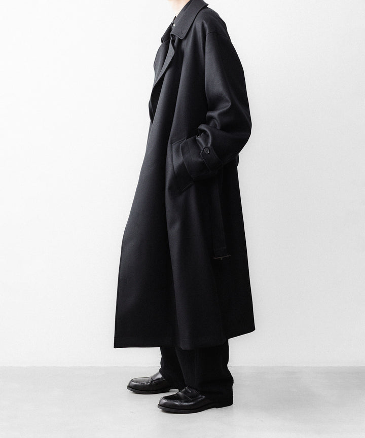 ssstein(シュタイン)のWOOL MELTON OVERSIZED DOUBLE BREASTED COAT - BLACKの公式通販サイトsession福岡セレクトショップ