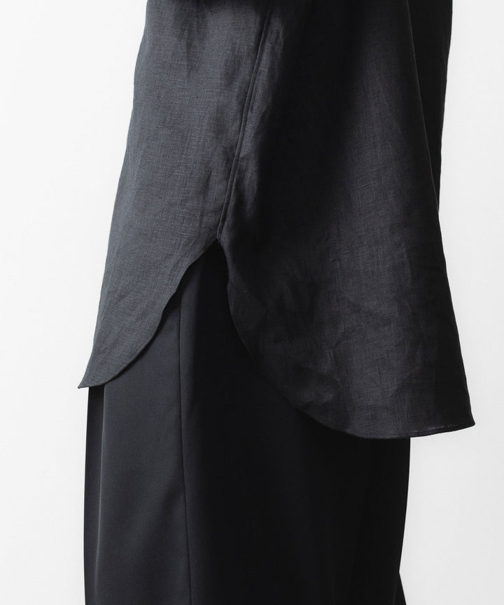 ssstein(シュタイン)の LIGHT LINEN OVERSIZED LS SHIRT - BLACKの公式通販サイトsession福岡セレクトショップ