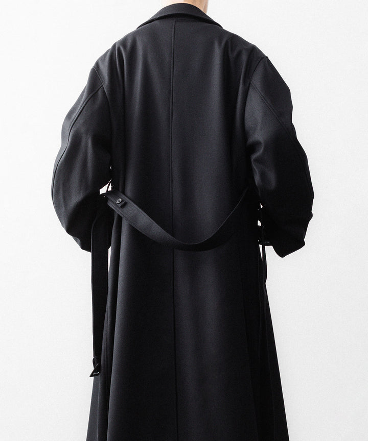 ssstein(シュタイン)のWOOL MELTON OVERSIZED DOUBLE BREASTED COAT - BLACKの公式通販サイトsession福岡セレクトショップ