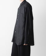画像をギャラリービューアに読み込む, ssstein(シュタイン)の LIGHT LINEN OVERSIZED LS SHIRT - BLACKの公式通販サイトsession福岡セレクトショップ
