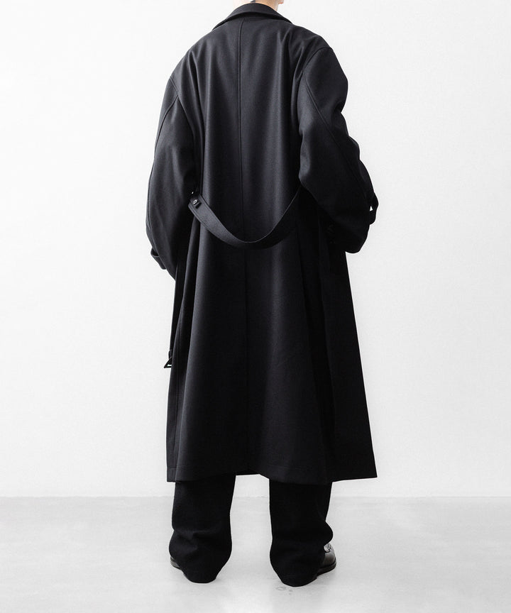 ssstein(シュタイン)のWOOL MELTON OVERSIZED DOUBLE BREASTED COAT - BLACKの公式通販サイトsession福岡セレクトショップ