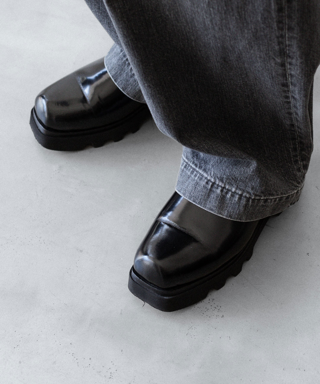 ANTHEM A アンセムエーのWASHED DENIM NO-BRAINER PANTSのBLACK 公式通販サイトsession福岡セレクトショップ