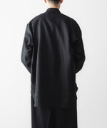 画像をギャラリービューアに読み込む, ssstein(シュタイン)の LIGHT LINEN OVERSIZED LS SHIRT - BLACKの公式通販サイトsession福岡セレクトショップ
