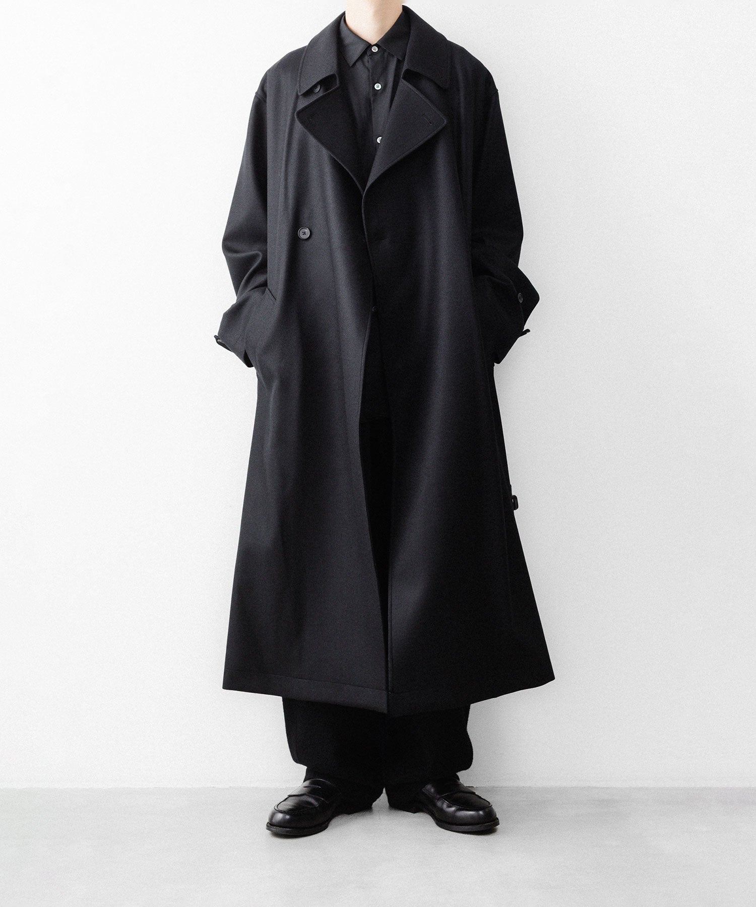 ssstein / シュタイン】WOOL MELTON OVERSIZED DOUBLE BREASTED COAT