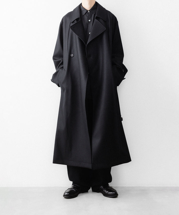 ssstein(シュタイン)のWOOL MELTON OVERSIZED DOUBLE BREASTED COAT - BLACKの公式通販サイトsession福岡セレクトショップ