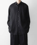 画像をギャラリービューアに読み込む, ssstein(シュタイン)の LIGHT LINEN OVERSIZED LS SHIRT - BLACKの公式通販サイトsession福岡セレクトショップ
