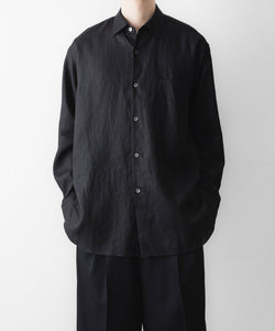 ssstein / シュタイン】LIGHT LINEN OVERSIZED LS SHIRT - BLACK