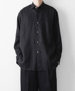 画像をギャラリービューアに読み込む, ssstein(シュタイン)の LIGHT LINEN OVERSIZED LS SHIRT - BLACKの公式通販サイトsession福岡セレクトショップ
