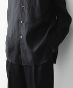 画像をギャラリービューアに読み込む, ssstein(シュタイン)の LIGHT LINEN OVERSIZED LS SHIRT - BLACKの公式通販サイトsession福岡セレクトショップ
