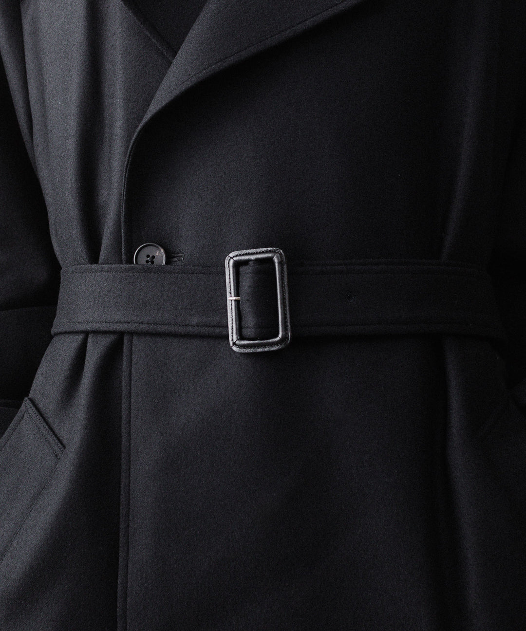 ssstein(シュタイン)のWOOL MELTON OVERSIZED DOUBLE BREASTED COAT - BLACKの公式通販サイトsession福岡セレクトショップ