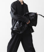 画像をギャラリービューアに読み込む, ssstein(シュタイン)の LIGHT LINEN OVERSIZED LS SHIRT - BLACKの公式通販サイトsession福岡セレクトショップ
